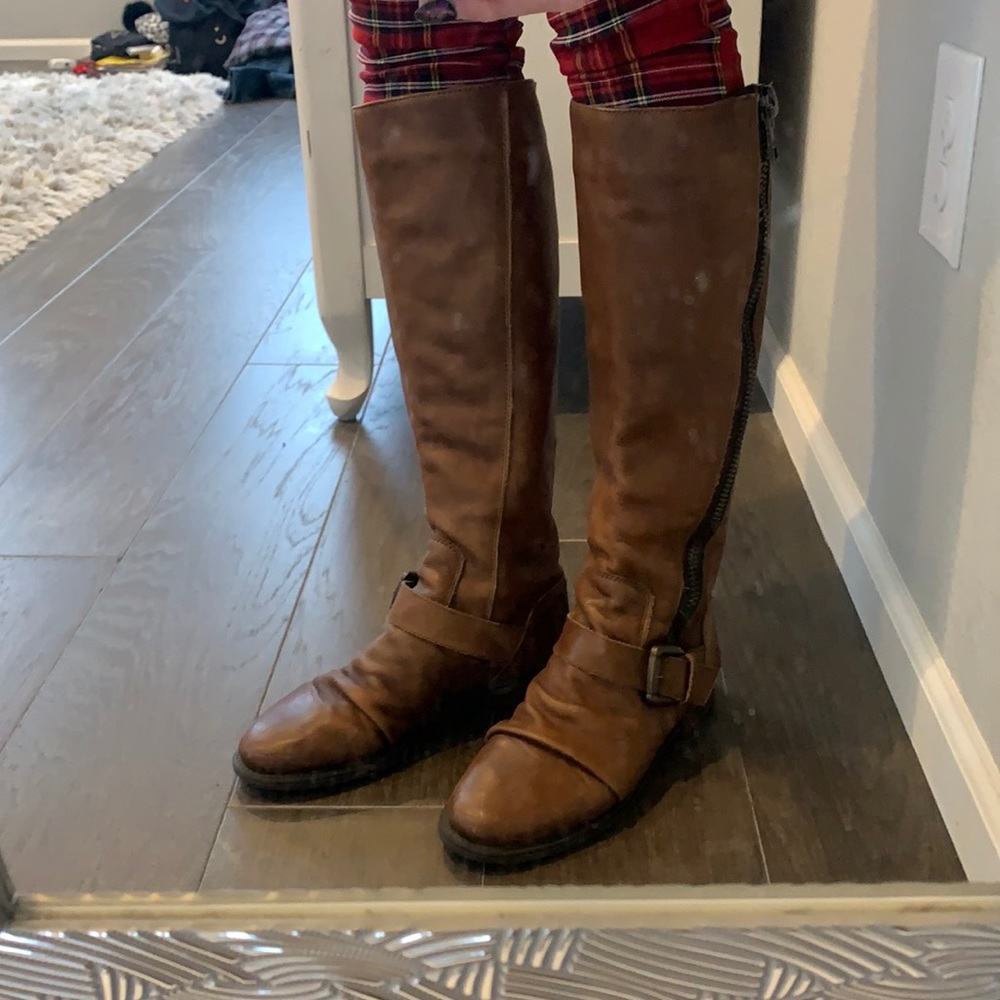 STEVE MADDEN talk brown boots